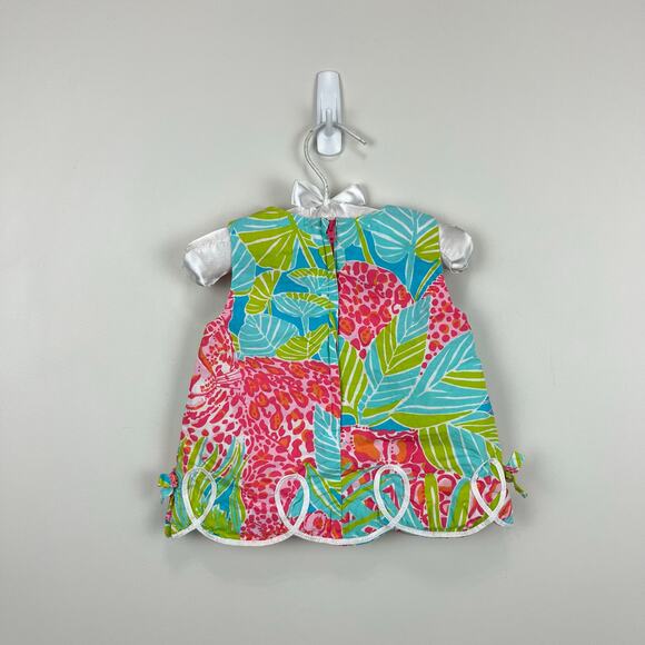 Lilly Pulitzer Girls Printed Multi Jungle Cat Shift Dress 3-6 Months - Picture 7 of 8